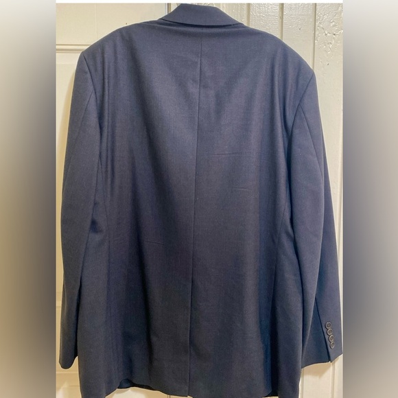 Brooks Brothers Men’s 2 Button 97% Wool 3% Lycra 45 L Dark Gray Stretch Blazer - Picture 2 of 5